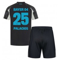 Camisa de Futebol Bayer Leverkusen Exequiel Palacios #25 Equipamento Alternativo Infantil 2024-25 Manga Curta (+ Calças curtas)